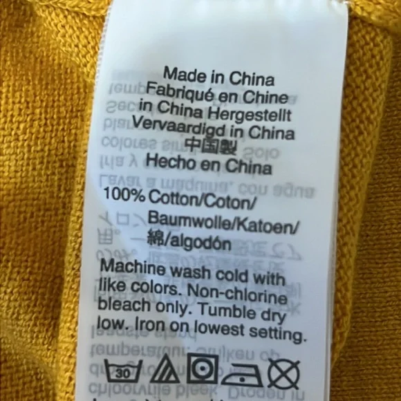 J.Crew Ruffle Neck Sweater Ochre Yellow Mustard Pullover New Women Large Sweater - Picture 7 of 7